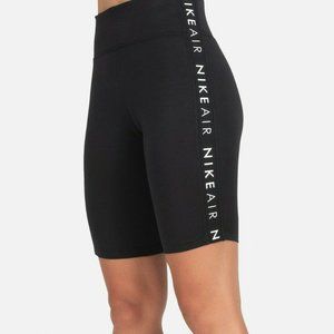 Nike Air Logo Stripe Black Biker Shorts Size M